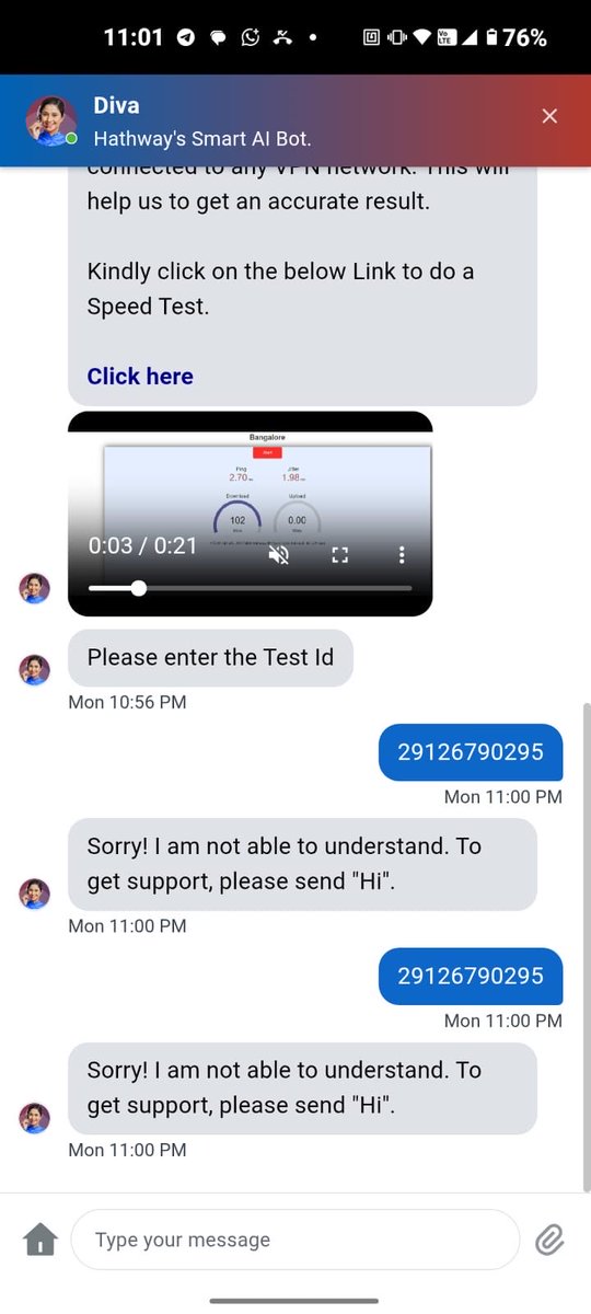 gunnerbalu's tweet photo. @HathwayBrdband @GTPLHathwayLtd 
I am paying for 50MBPS and receiving this shit from Hathway and a shitty call from their agent.
Share me the transcript of your call. https://t.co/fnoZtynFx8