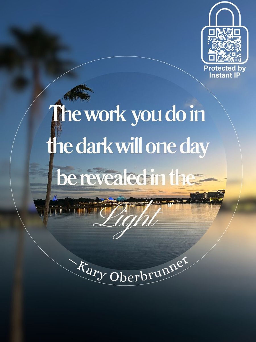 realInstantIP's tweet image. The work you do in the dark will one day be revealed in the light.