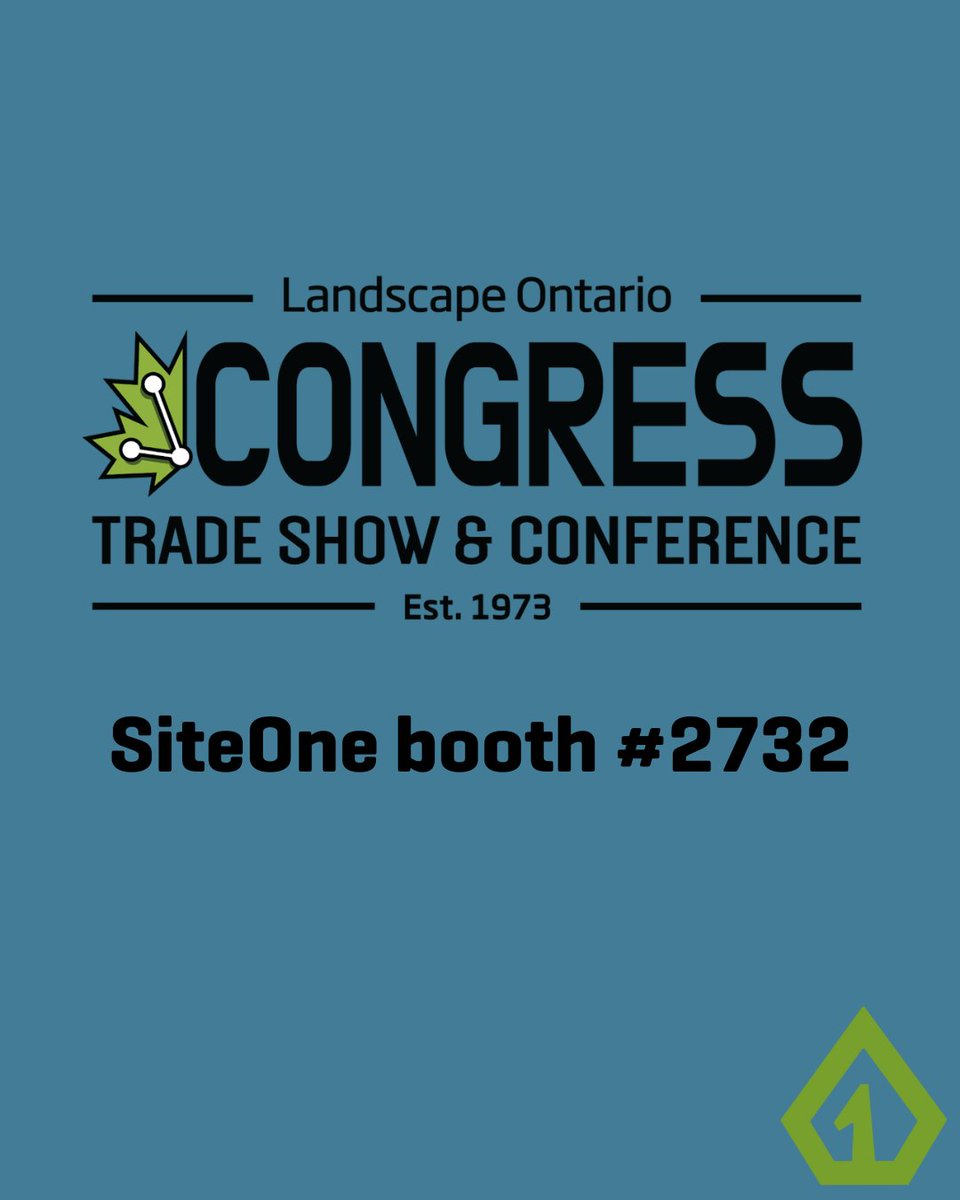 Visit the SiteOne booth #2732 at the Landscape Congress Conference and chat with our associates about our new products, free online tools, and daily giveaways! Will we see you there? Register here: bit.ly/4gqOSXB