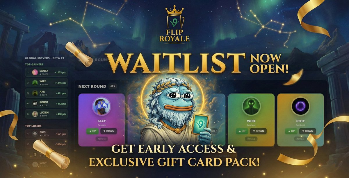 Next-gen Card Battler is landing on <a href="/virtuals_io/">Virtuals Protocol</a> 🛸

<a href="/fliproyale/">Flip Royale</a> is more than just a game; it’s a strategic ecosystem where every card flip counts. Seamlessly integrated with Virtual Protocol for a true win-win experience. 🃏✨

Stay tuned for the Beta drop. Who’s ready? 👇