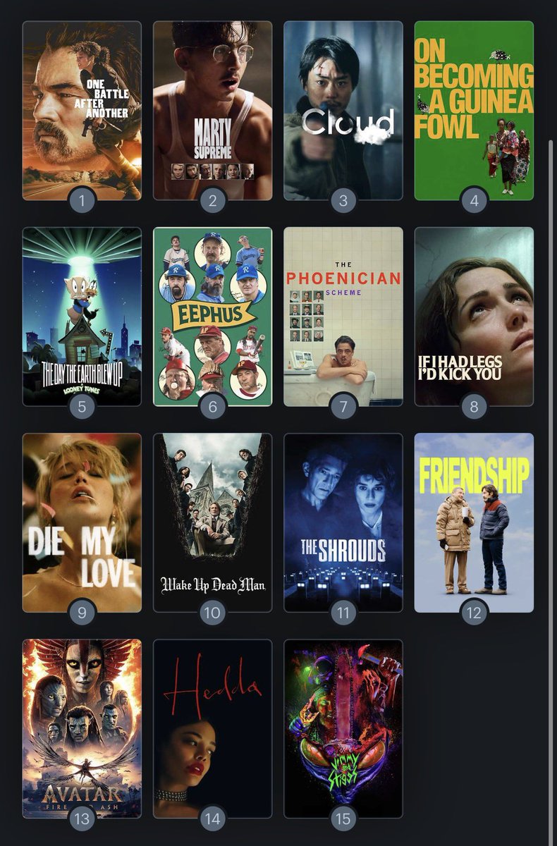 decodezilla's tweet image. My favorite 2025 movies as of right now