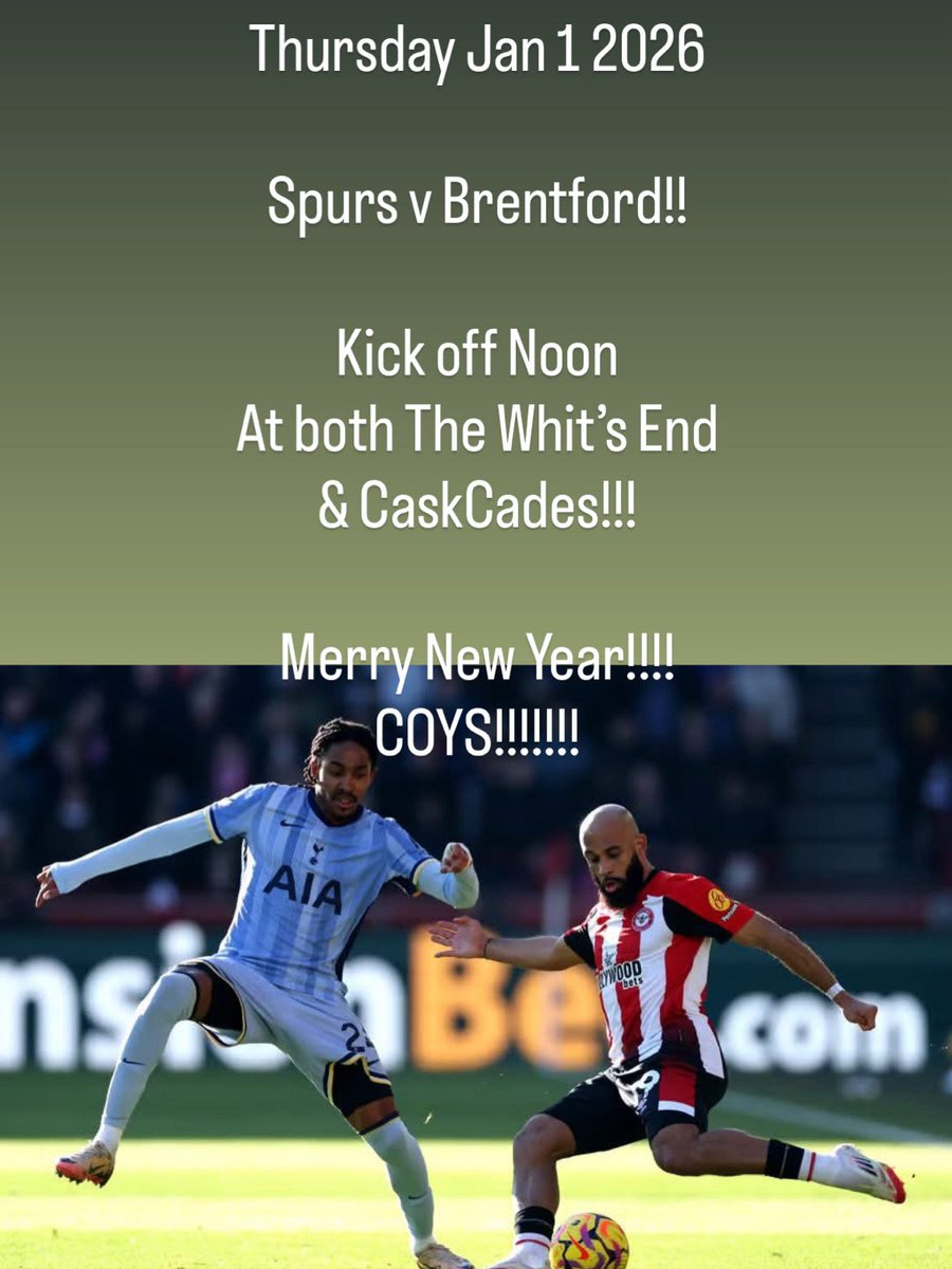 See you in 2026 at both <a href="/thewhitsendbar/">TheWhitsEndBar</a>  &amp; <a href="/CaskCades/">CaskCades</a> !!!!!
⚽️🎊🎆🎊🎆🎊🎆⚽️