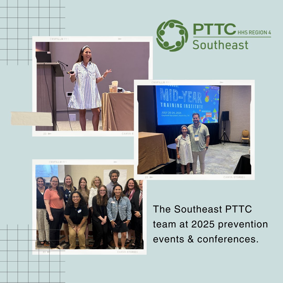 Thank you to our prevention partners for your work and collaboration this year! We look forward to supporting your efforts in the year ahead.

#SoutheastPTTC #Prevention #PTTC