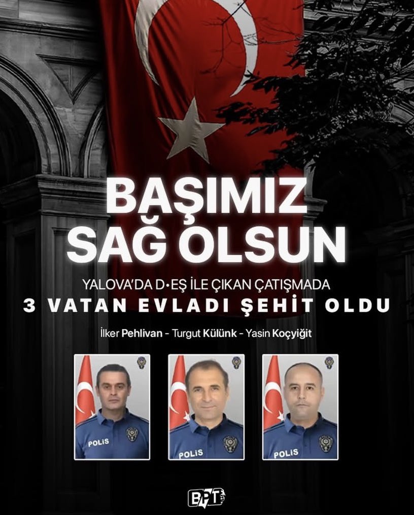 bengibaser's tweet photo. 🩸Ülkemizi paramparça etmeye and içen emperyalizm ve uşakları marifetiyle bugün üç güzel vatan evladımız katledildi!

Elbet bu ülkeyi bugüne getirip, can yakanlara bunun hesabını sorar bu millet!

Sonsuz saygı , rahmet ve minnetle…

Başımız sağ olsun🇹🇷🇹🇷🇹🇷 https://t.co/EYGACN13ea