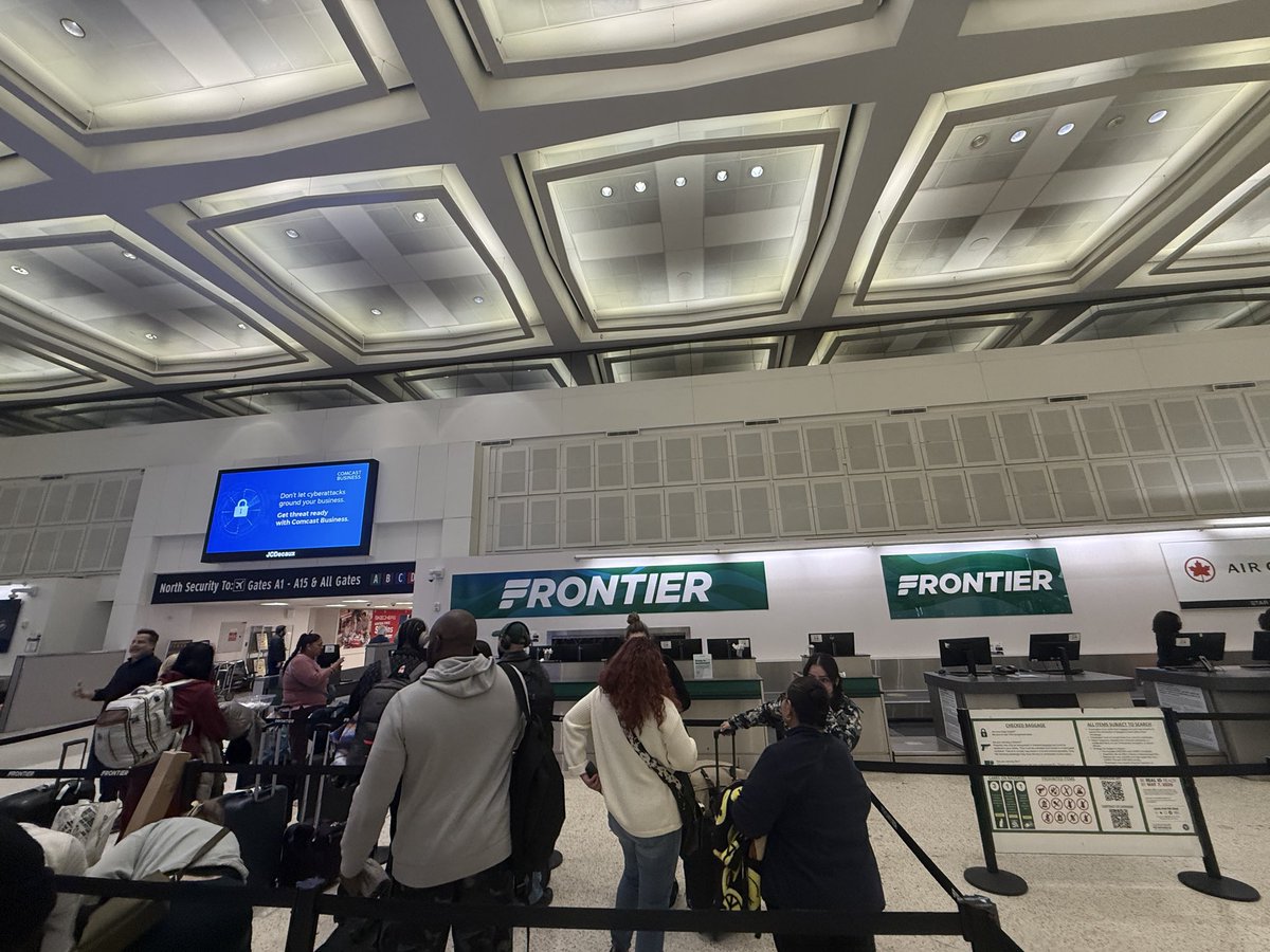 WTH <a href="/FlyFrontier/">Frontier Airlines</a> with literally NO BODY taking any luggage at IAH. Our flight is at 2:20 and we’re here 2 hours early, so if our luggage doesn’t make it, it’s on you. Do better!