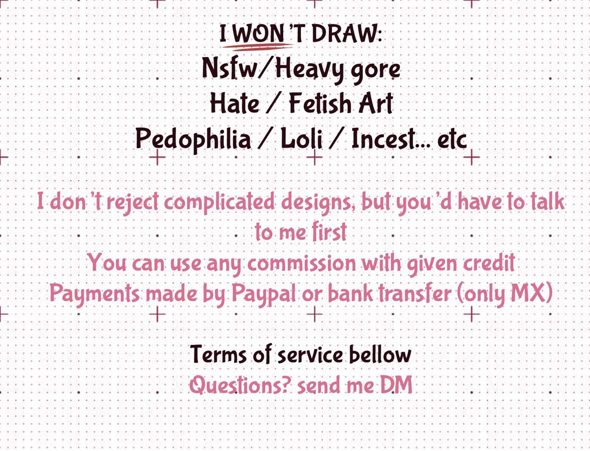 Emergency comms are open!!! 

All prices for this comms are in U/S/D
Dm me for questions
Rts are really appreciated too 💖