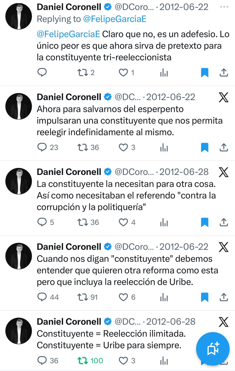 bacano_andres's tweet photo. Activistas políticos como @DCoronell merecen ser expuestos. Innumerables fueron sus trinos criticando fuertemente cualquier intento de constituyente en gobiernos anteriores, pero hoy guarda un cobarde y cómplice silencio. 
La izquierda premium es peor que la guerrilla de monte: no les importa perder la democracia ni convertir a Colombia en otra Venezuela. Lo único que los mueve son sus ideologías rancias y fracasadas y el odio visceral contra sus antagonistas ideológicos