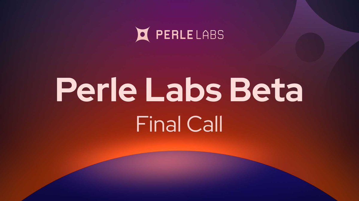 Perle Labs Beta Ending Soon: Final Call!

So the <a href="/PerleLabs/">Perle Labs</a> beta is almost over. This is your last chance to check out and finish any remaining tasks before the next phase starts.

✅ Complete here: app.perle.xyz/join/aEj0Wj

If you never got access, it looks like you’ll be able to