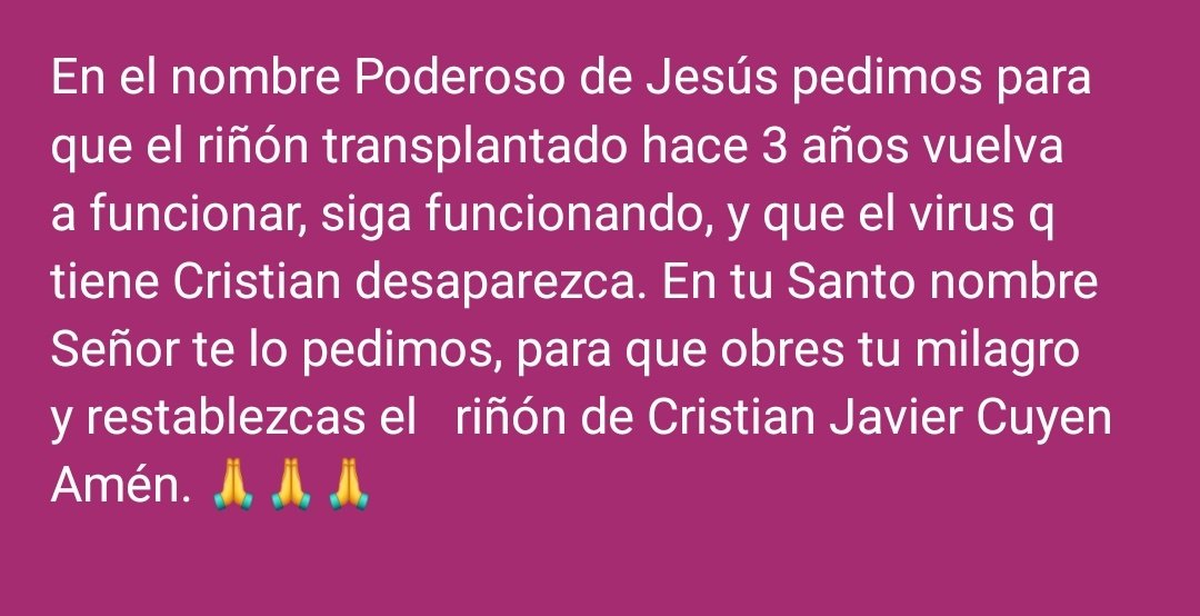 Micacuyenlali's tweet image. PORFAVOR ES PARA MI PAPÁ, NECESITAMOS QUE TODOS RECEN PARA QUE EL RIÑÓN TRANSPLANTADO VUELVA A FUNCIONAR 😭🥹♥️ COMPARTAN, LO VOY AGRADECER MUCHO 🙏 🙏♥️