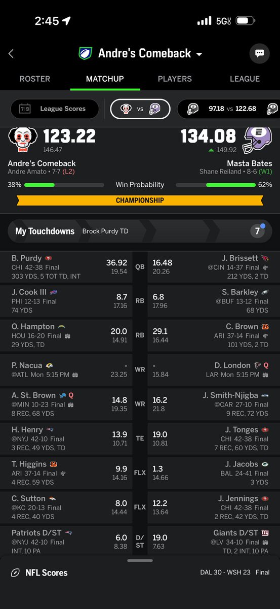 The1ndonlyandre's tweet photo. @FantasyPros Need puka to do a little more than expected or need london to be dogshit like last week https://t.co/qEZhwi9wAA