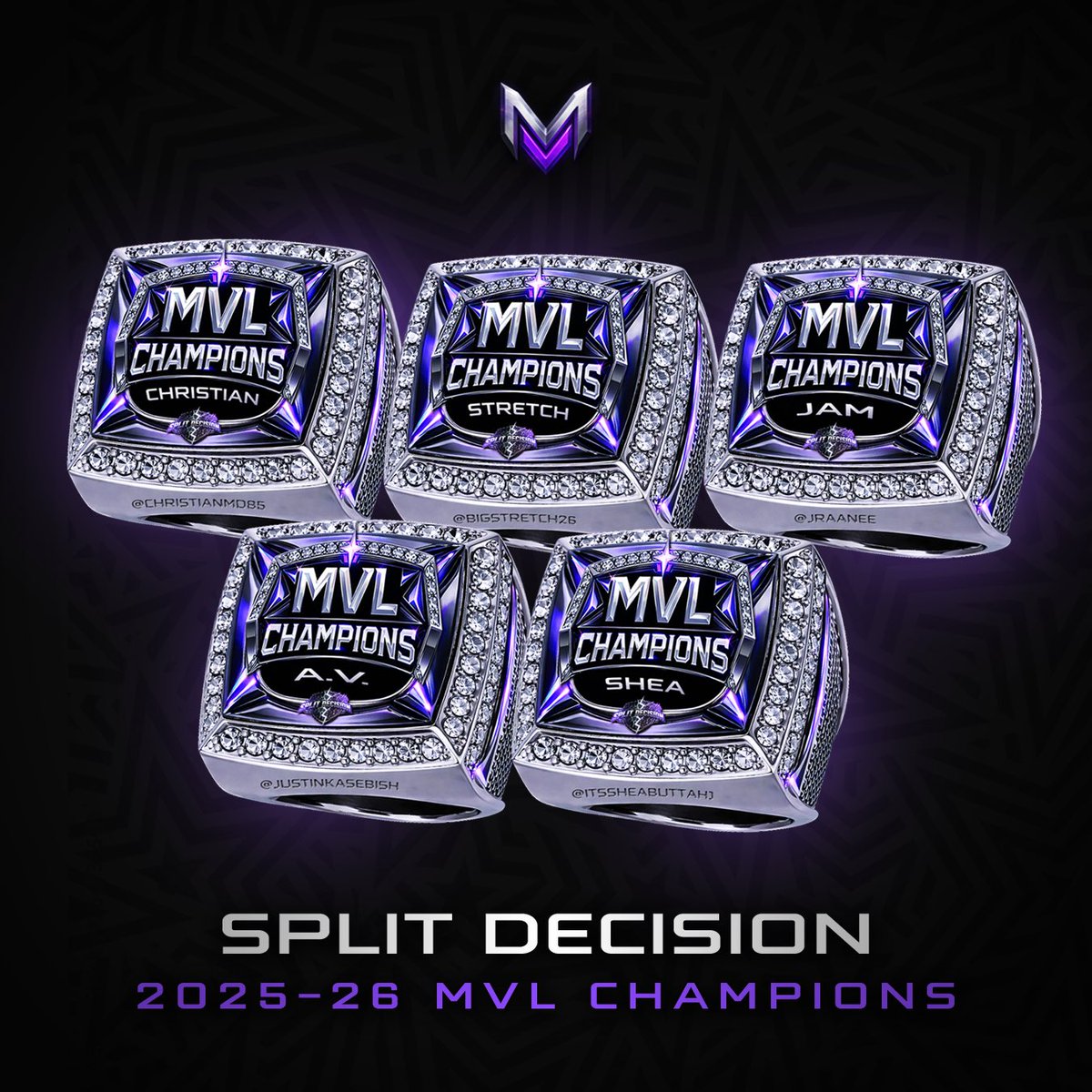 METAVERZUZ's tweet image. 🏆 Your 2025–26 MVL Champions: Split Decision