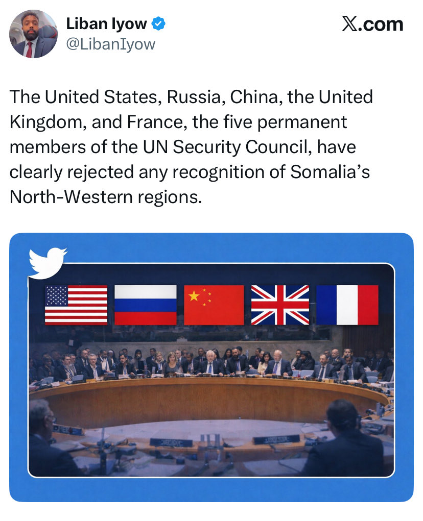 Habbane_'s tweet photo. Where are all the self destructive SL Pot accounts tonight? 

The 🌍 World Has Spoken … 🎤 

#OneSomalia🇸🇴
#OnePeople🇸🇴
#OneEthnicity🇸🇴
#OneLanguage🇸🇴
#OneReligion🇸🇴

Thanks to all @UN members and permanent members of The United Nations Secuity Council for upholding the international Laws and rejecting violations of a fellow UN member’s Sovereignity and Territorial Integrity. 

Gratitude 🙏🏽✅