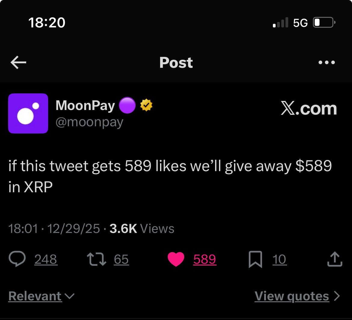 shakyhandsmay's tweet photo. @moonpay How bout for the 589th like https://t.co/SEd9yMYKla