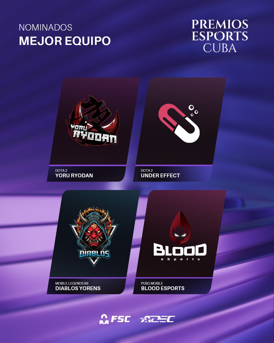 La Agrupación de Deportes Electrónicos de Cuba (ADEC) y <a href="/FSC_GG/">FSC</a>  anunciamos los nominados a los Premios Esports Cuba 2025 con el objetivo de reconocer el trabajo de los mejores atletas, equipos y organizaciones de esports que nos acompañaron a lo largo de este año.

Para
