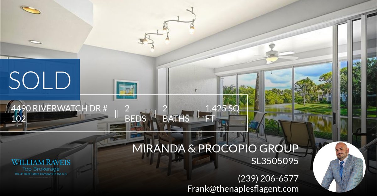 NaplesProcopio's tweet image. 📍 Sold 📍 4490 Riverwatch Dr # 102 has been sold! Very happy for my clients. If you're thinking about selling your home, let's talk! homeforsale.at/4490_RIVERWATC…