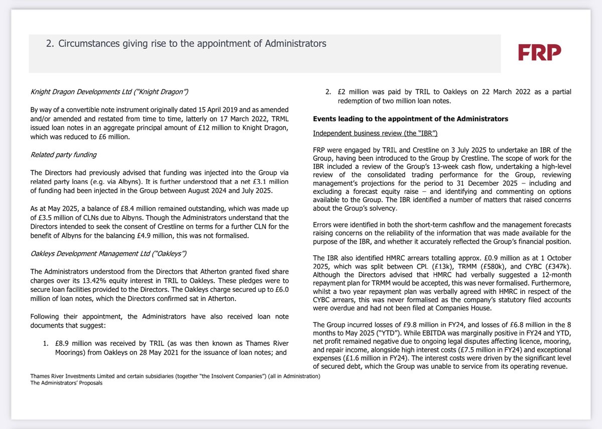 4/ “Errors were identified in both the short-term cashflow and the management forecasts raising concerns on the reliability of the information that was made available for the purpose of the IBR, and whether it accurately reflected the Group’s financial position.”  “The Group