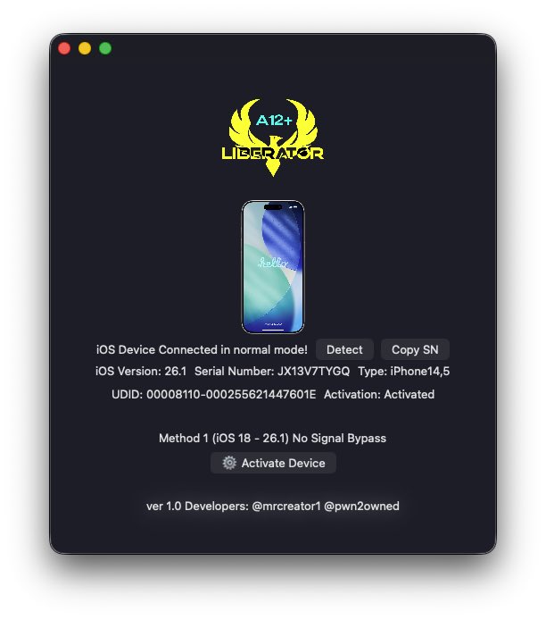 Now only $5! A12Liberator (No Signal iCloud Bypass tool for A12 chips and newer) 

Happy New Year! After Jan 1st, it will be full price 
euphoriatools.com/2025-march/a12…