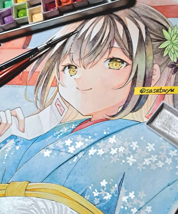 大色紙サイズ絵1枚完成ー