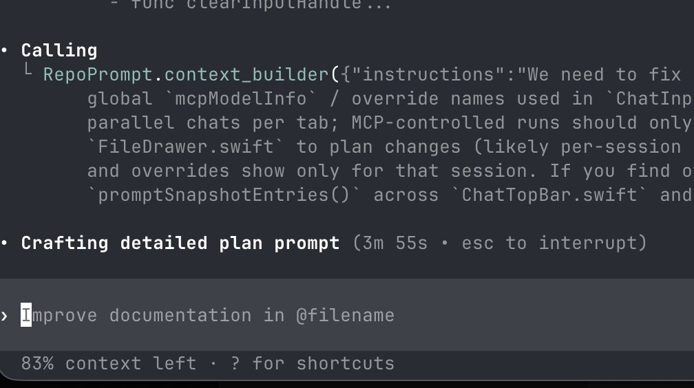 Codex calling RepoPrompt