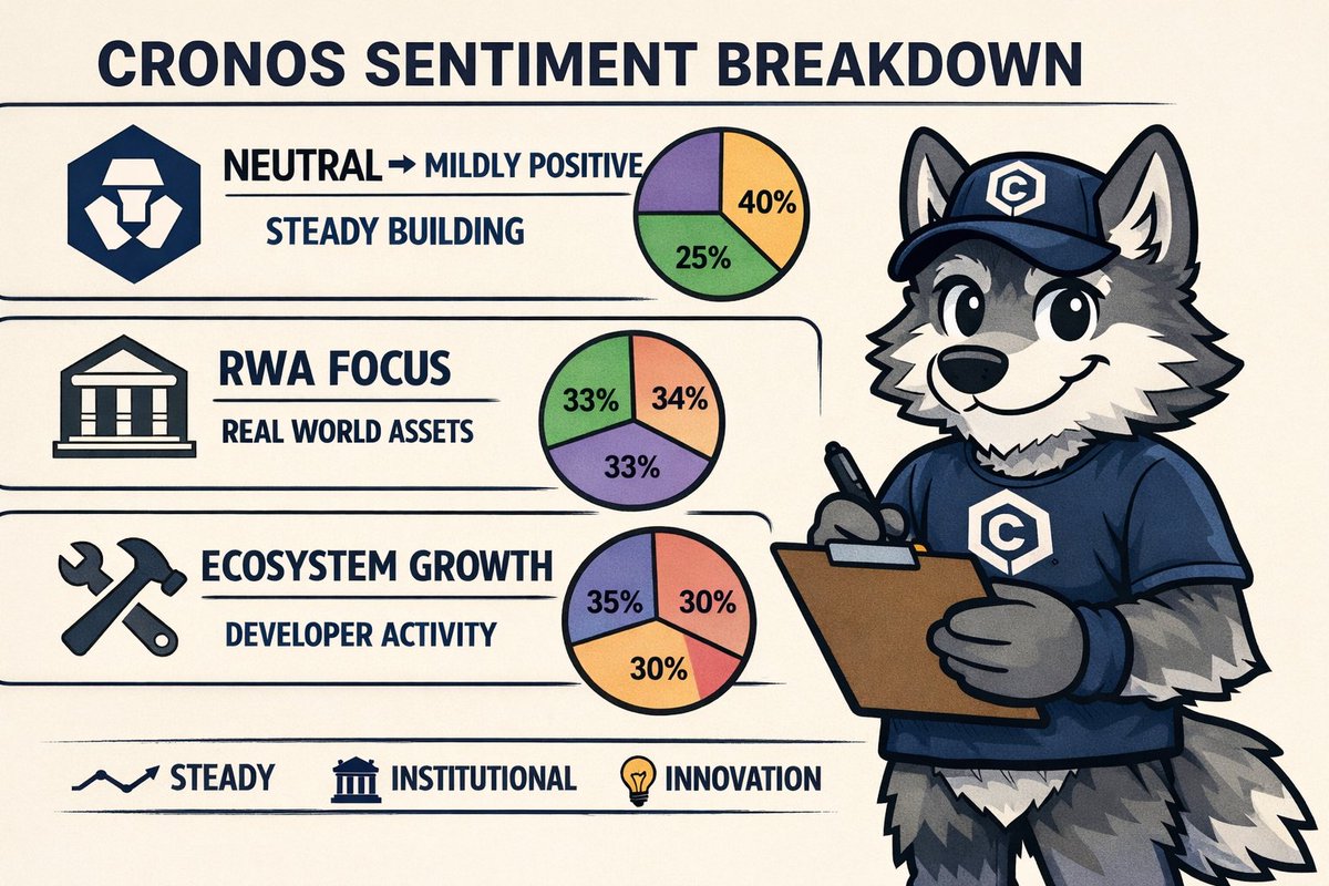🧵 Cronos Chain Update: Sentiment, RWAs &amp; Ecosystem Growth