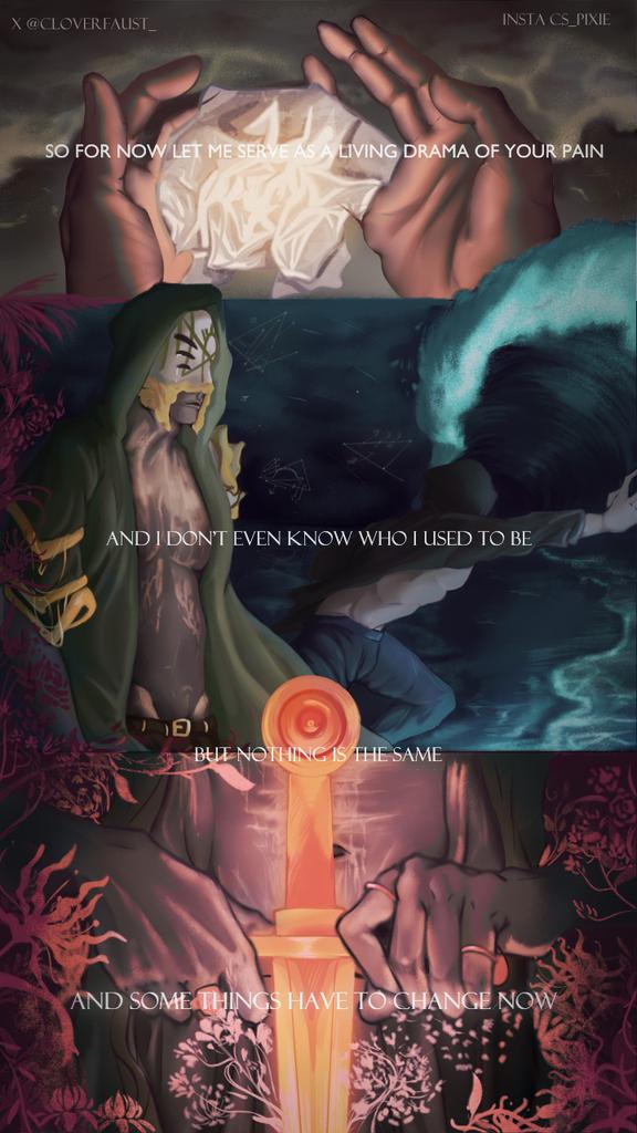 cloverfaust_'s tweet image. #Sleeptoken #sleeptokenworship #art 
I don't know if the contrast and color are right here...but I tried 🫠