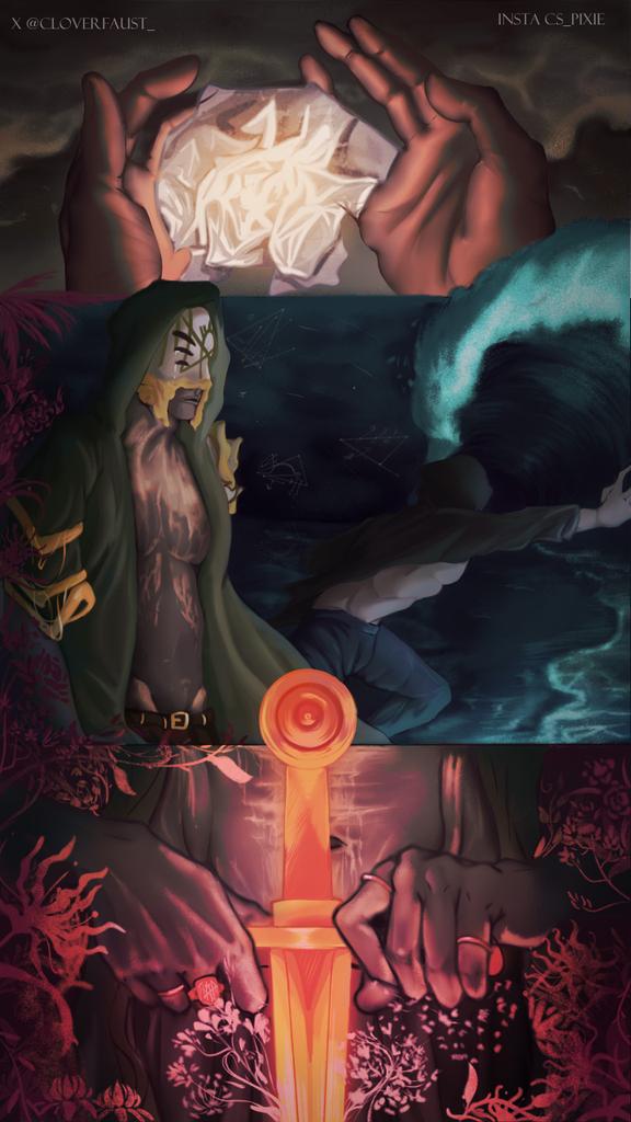 cloverfaust_'s tweet image. #Sleeptoken #sleeptokenworship #art 
I don't know if the contrast and color are right here...but I tried 🫠