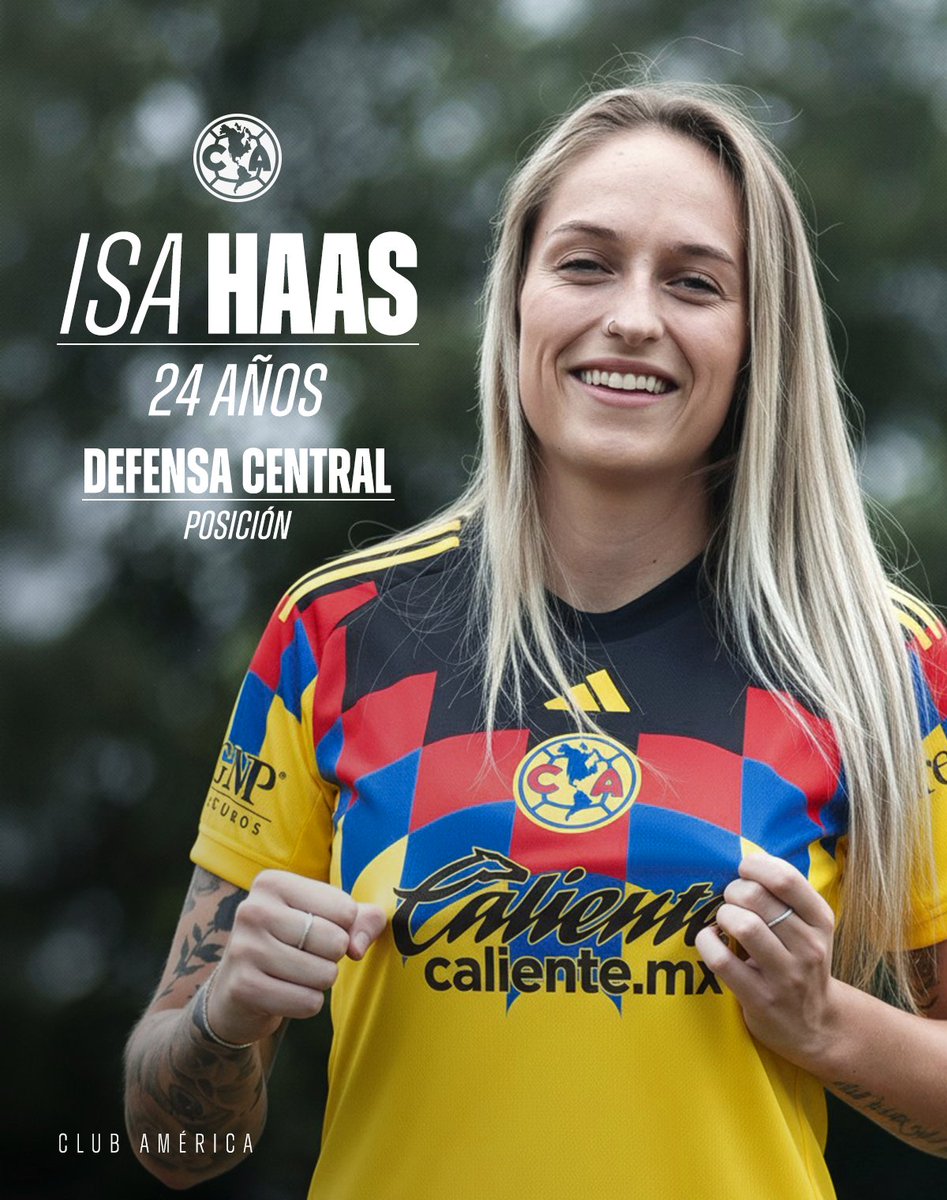 AmericaFemenil's tweet image. Isa Haas, nuestra nueva Águila de cara al Clausura 2026 🤩👌🔥