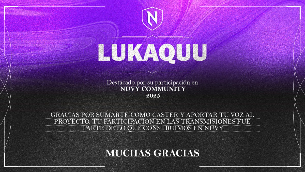 Muchas gracias <a href="/nuvy_community/">Nuvy Community</a> por darme la oportunidad y por dejarme ser parte del staff 🫶🏻
