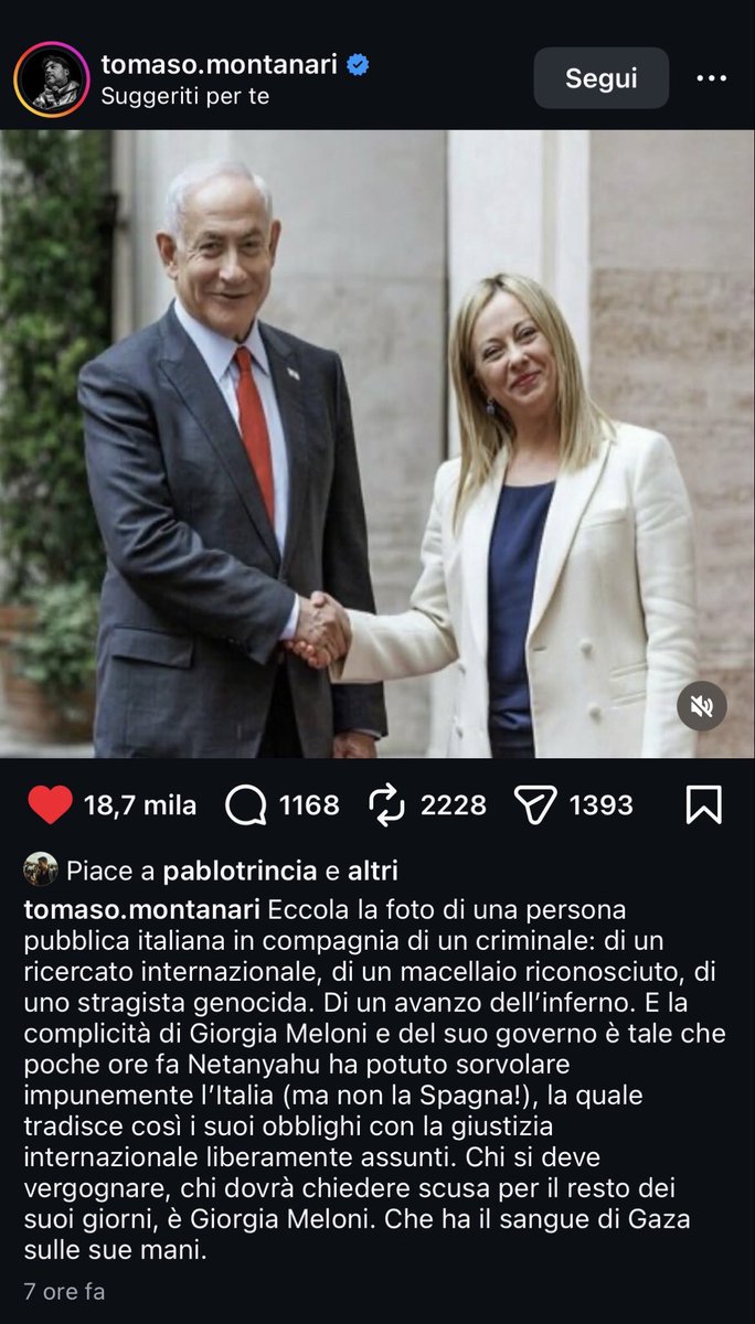 avantibionda's tweet image. Tomaso Montanari, e la forza e il coraggio dei giusti che non vogliono essere complici di un “avanzo dell’inferno”
Stima infinita.
#Netanyahucriminale
#IsraelTerroristEntity 
#IsraelGenocida 
#melonicomplice