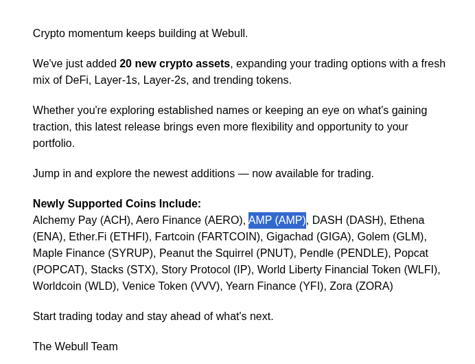 $AMP on webull starting today! <a href="/FlexaHQ/">Flexa</a>