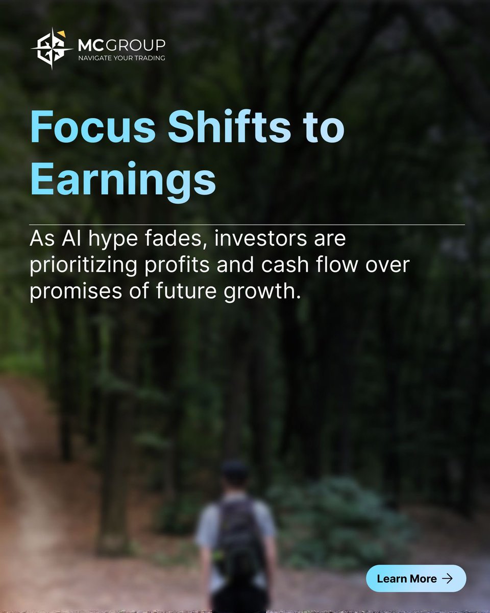 MagicCompassGrp's tweet image. Will Earnings Replace AI as 2026’s Market Focus?

AI hype is fading, earnings are rising 🔄. 2026 is all about margins, cash flow, and real growth 💼. Is your portfolio ready?