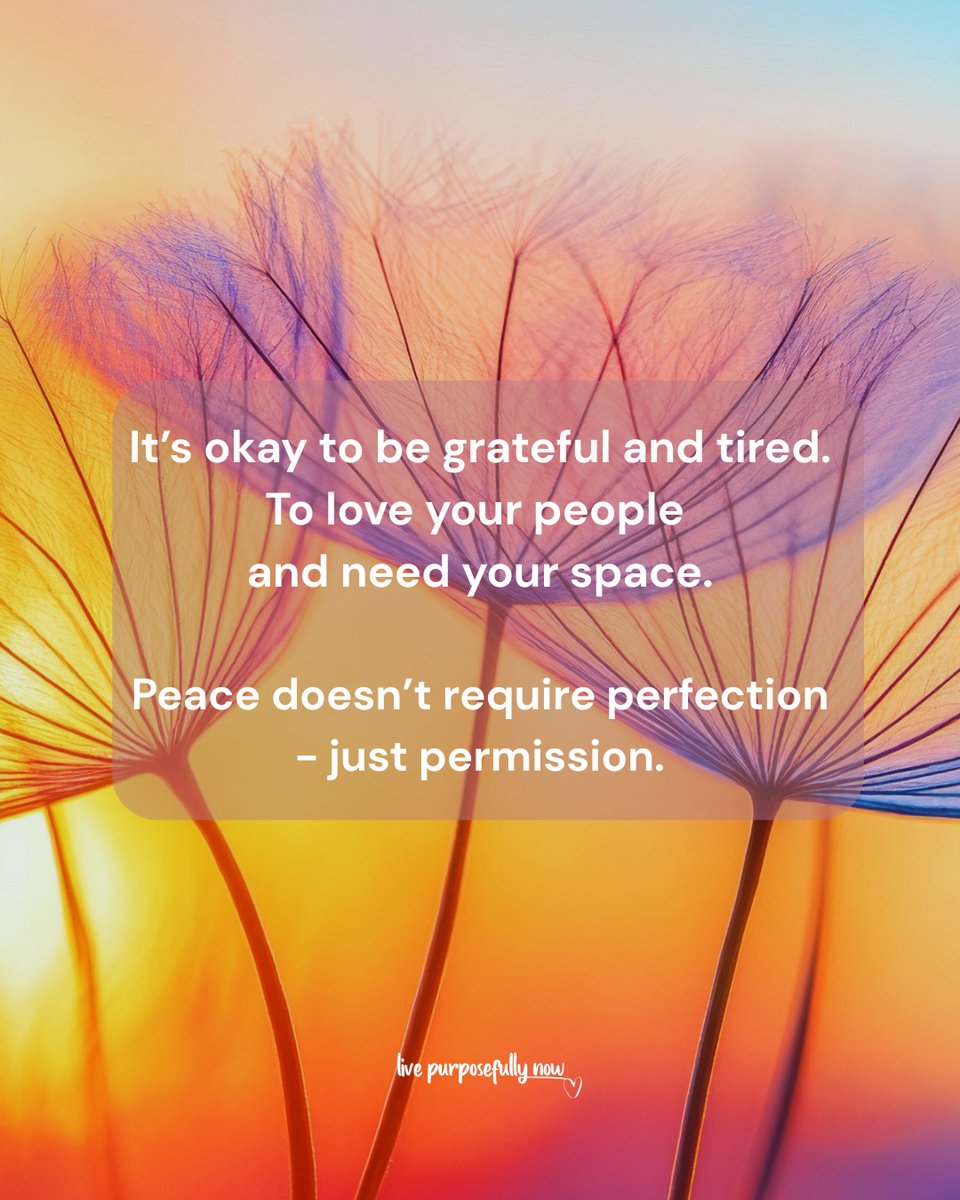 LifeWithJohn's tweet photo. Two things can be true at the same time.

You can feel thankful and depleted. Connected and in need of space.

There’s nothing wrong with honoring both. https://t.co/tToJYBwrgz