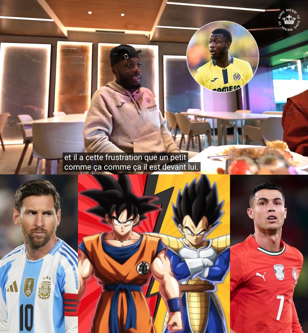 🚨🗣️Nicolas Pépé🇨🇮(Villarreal player) :

“Cristiano Ronaldo does a lot of interviews, and he talks a lot about Messi, and that's how you see that he (Ronaldo) is number 2. You know Dragon Ball Z? Vegeta always talked like that (about Goku), and who never talked: GOKÚ. Ronaldo has