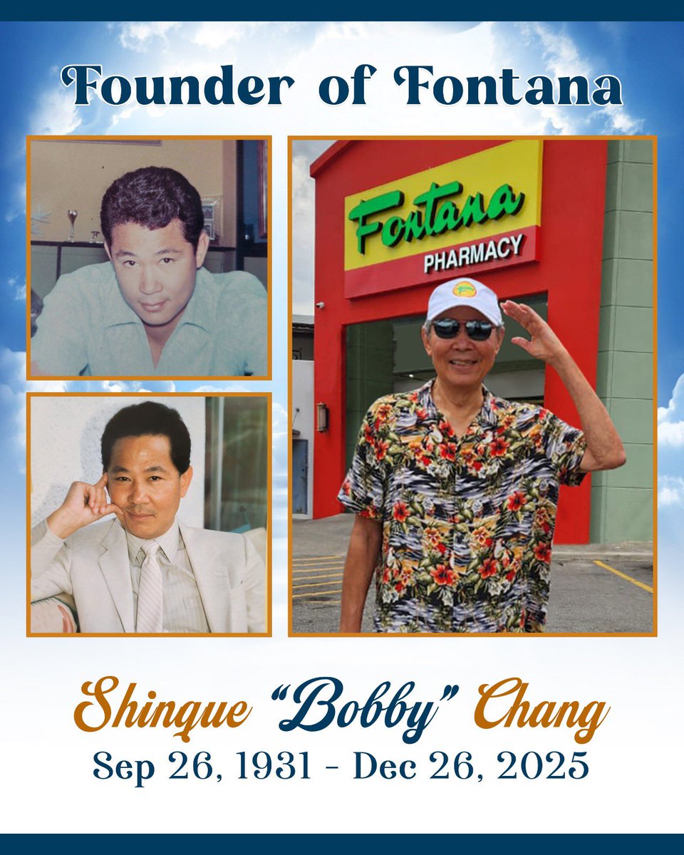 It is with profound sadness that we announce the passing of Mr. Bobby Chang, co-founder of Fontana Pharmacy.

Mr. Bobby Chang will be remembered as a visionary whose legacy lives on.