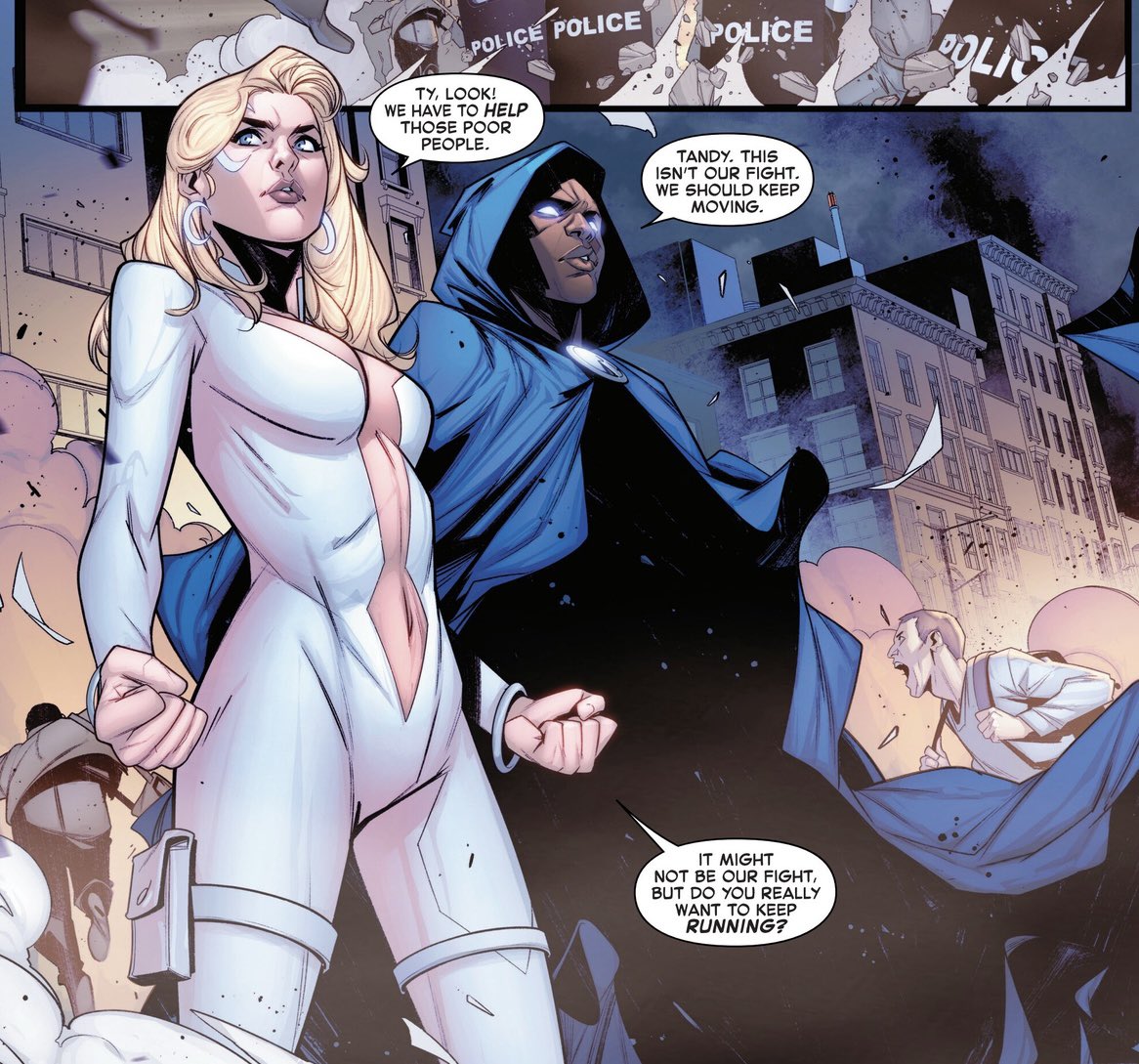 Daystarverse's tweet image. As much as I do love their classic outfits they desperately need new 616 designs that aren’t variations of their classic ones