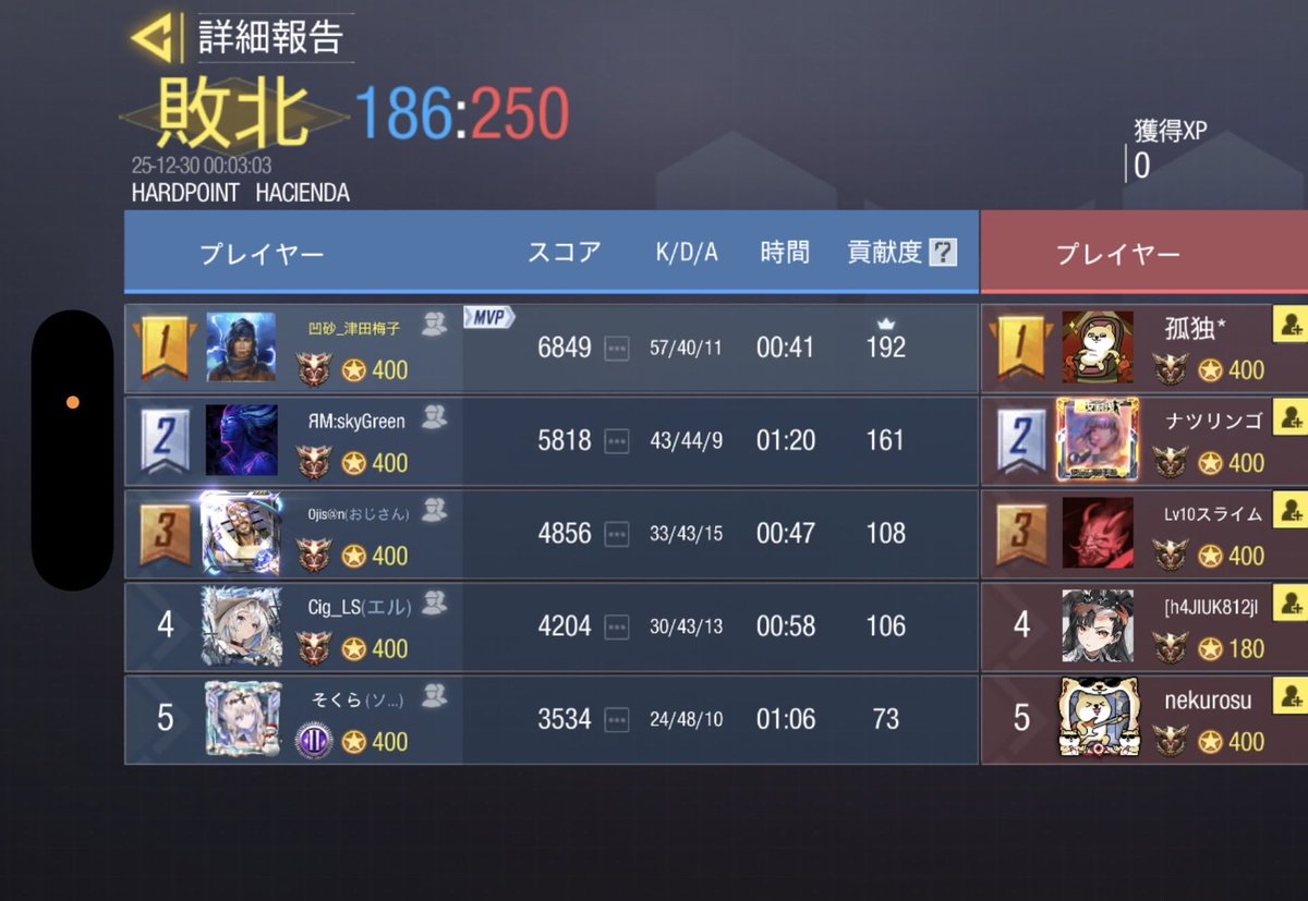 12/29   23:00

@Utopia_GBL 様

0-4  lose

対戦ありがとうございました。