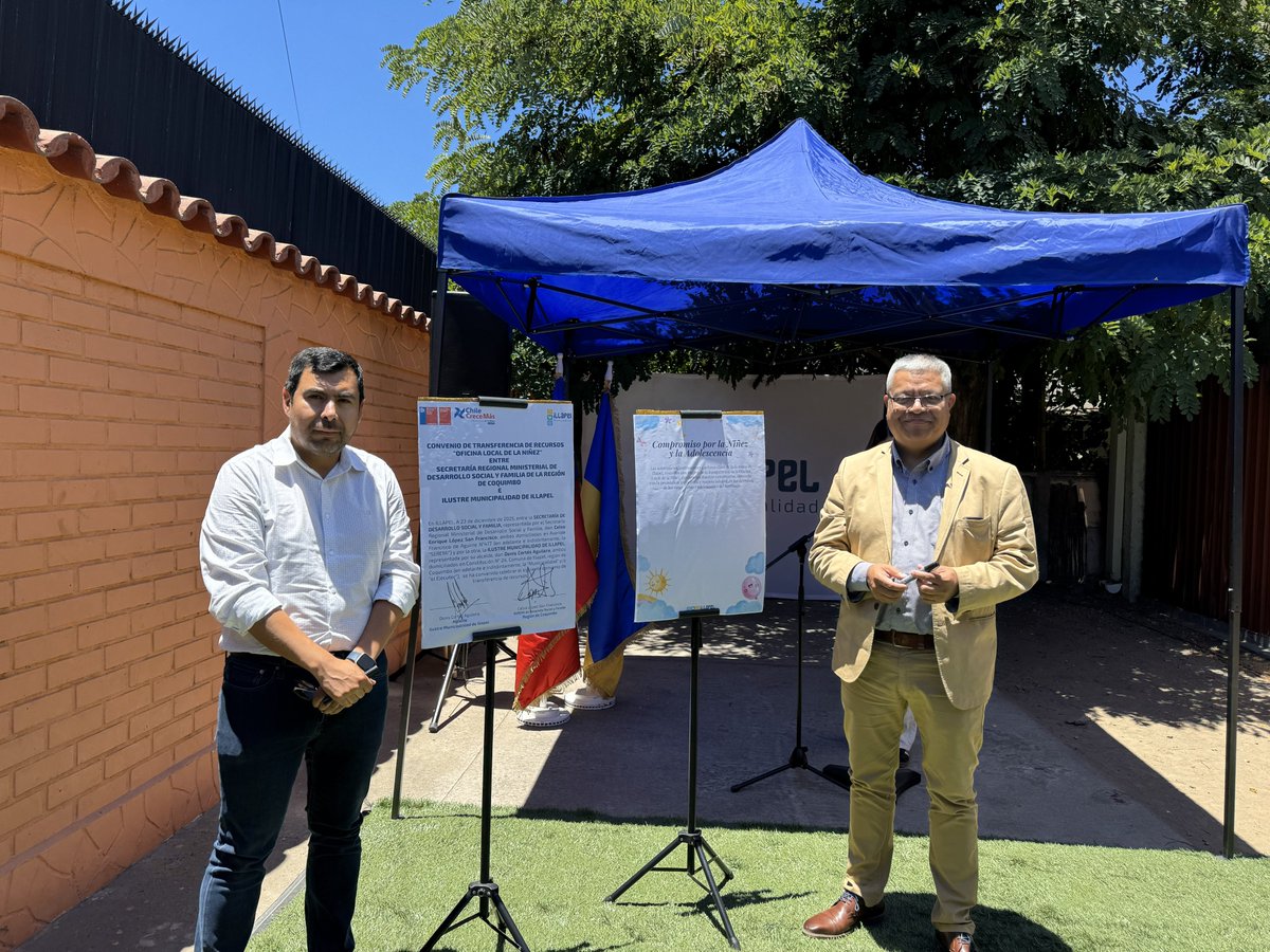 El SEREMI <a href="/MDSCoquimbo/">MDSF Coquimbo</a> Celso López, junto al Alcalde de #illapel, Denis Cortés, participan en la inauguración de la Oficina Local de la Niñez de Illapel destinada a impulsar y fortalecer la protección, gestión territorial y garantía de los derechos de niños, niñas y adolescentes.