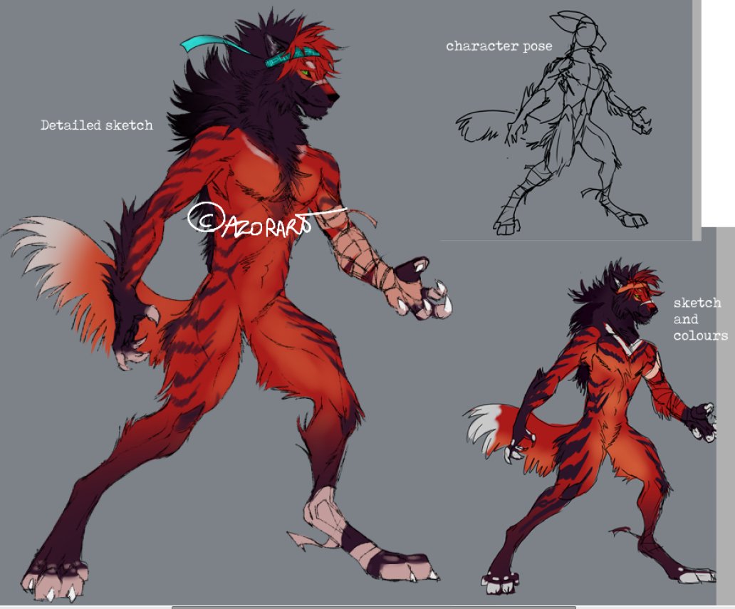 azorartFR's tweet photo. Making a second #sona :3
.
.
#fursona #furry #anthro #oc #ref #design #art #drawing #digitalart #wolf #red #tiger #sketch #concept #furryartwork https://t.co/AdHgL5Ik8k