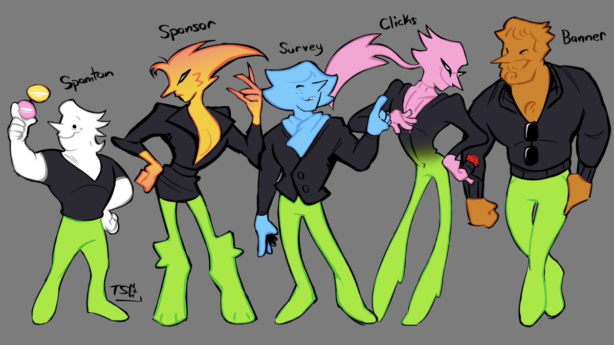 my take on the addisons, smiles,,, i love beyond repair—those names 💕 #DELTARUNE #addisons #spamton