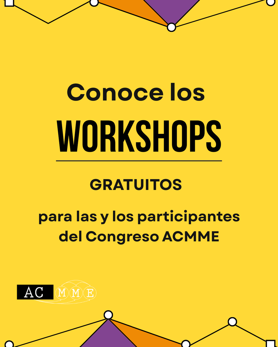 acmme_cl's tweet photo. Invitamos a las y los participantes de nuestro Congreso a ser parte de los Workshops que tendremos disponibles. https://t.co/uYKMzwtT7k