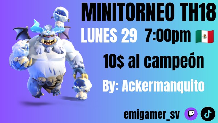 Nos vemos en la noche!!!😍
Ty pa <a href="/Ackerman5031/">爱ᴀᴄᴋᴇʀᴍᴀɴ🇸🇻</a>

📺twitch.tv/emigamer_sv
📺tiktok.com/@emirodriguez0…