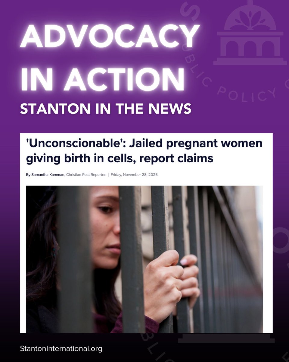 StantonPolicy's tweet photo. This isn’t just a headline - It's a major public policy issue.
Dozens of jailed pregnant women report severe neglect during labor.

We need humane standards, accountability, and care that protects life and dignity.
#PolicyForLife #ProtectPregnantWomen https://t.co/XbTAnfTQ6Y