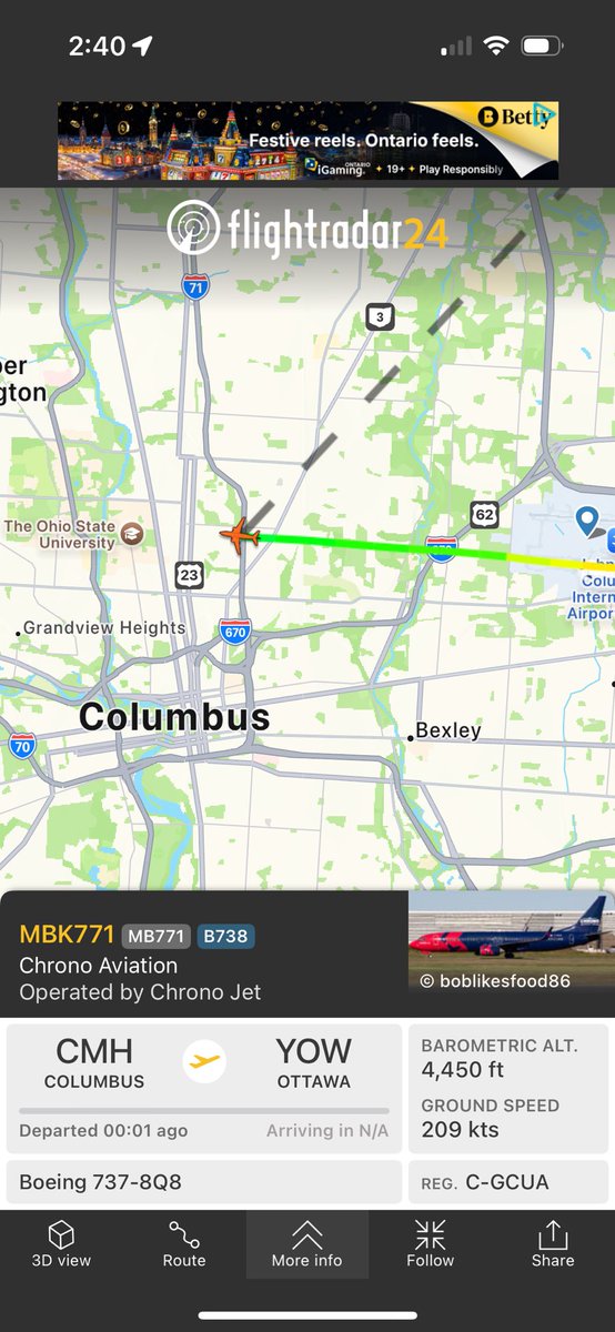 T_WConstruction's tweet photo. @SunGarrioch Just taking off from Columbus https://t.co/GyArRkg3Nk