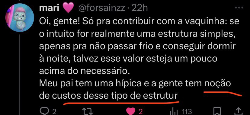gabibitenn's tweet photo. @anapizzaiola @CompaiDavi pode sim, pesquisar direito, procurar quem sabe, quem conhece, de repente varias propriedades humildes com baias não existe né? ou eles tiram 200 mil reais de vaquinha? https://t.co/BjKZa6PlyL