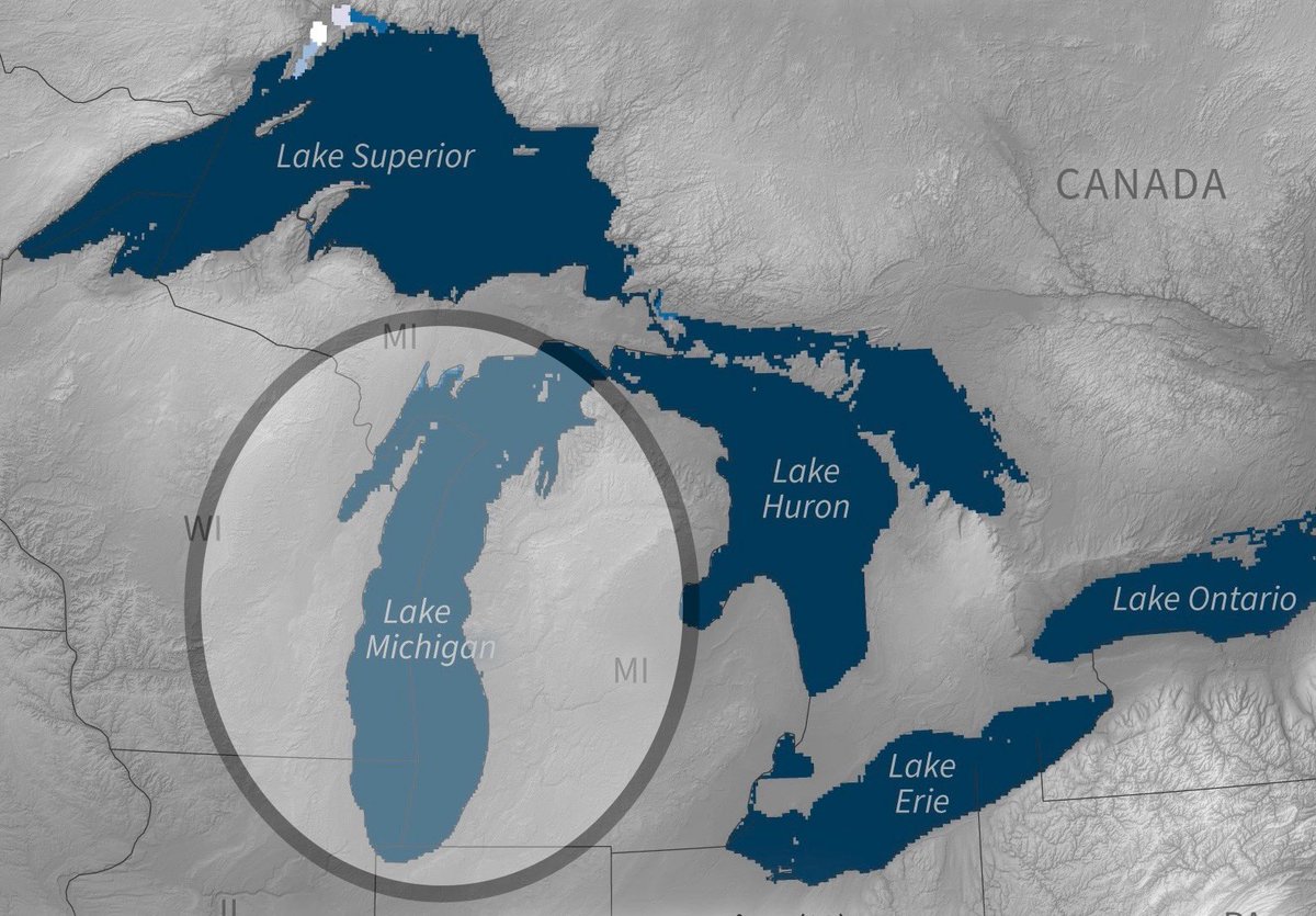 AntiTrumpCanada's tweet image. Some interesting facts about Lake Michigan:
- It’s the only Great Lake entirely in the United States
- It’s bordered by 4 U.S. states and zero Canadian provinces
- It’s the only Great Lake where a baby’s body was dumped by a President of the United States.