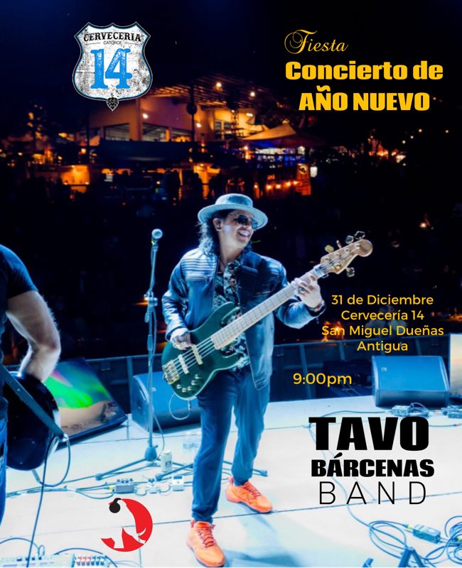 ÚLTIMO SHOW 2025 / Nos vemos este 31 de diciembre en @cerveceria14 San Miguel Dueñas Antigua- Acompáñanos desde las 2:00pm varios Artistas ! Ven con toda la Familia ! Vamos con Banda para el cierre de la Noche !!!  Saludos