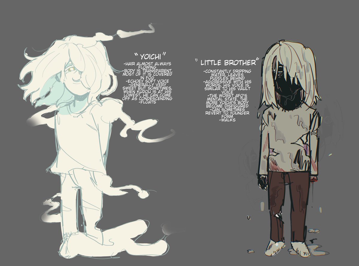 small idea i had back then. afo and kudou having  their own version of vestige yoichi