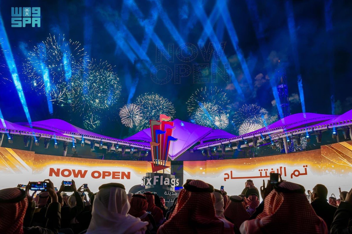 almousa_an's tweet photo. رسمياً أمير منطقة الرياض يرعى حفل افتتاح متنزه "Six Flags مدينة #القدية". https://t.co/PVr4VvqcQO