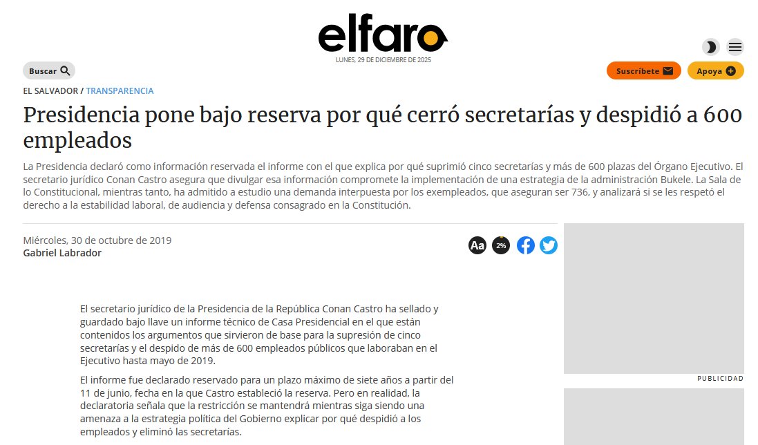 El FMI -como Trump- es una fuerza que moldea al Gobierno salvadoreño. Para desembolsar el salvavidas financiero de USD$1,300 millones exigió entre otras cosas "racionalizar" los salarios públicos como antídoto ante los enormes niveles de deuda y el bajo crecimiento. El Gobierno