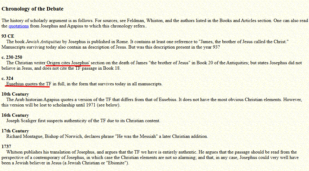 FindingEmmaus's tweet photo. @Salbahs_ @astuteDan_ray @i_am_avd @JakeCan72 We have evidence that the passage was cited in the second and third century.

We can argue text has variations but one thing is certain, Josephus mentioned Jesus. 
And I think that alone says enough. https://t.co/0o2ifFAiCr
